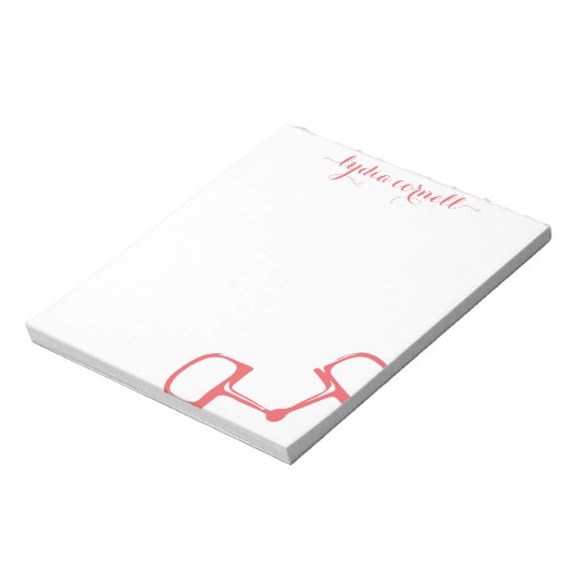 Big Dee Snaffle Bit Horse Notitieblok - Koraal (Linkerzijde)