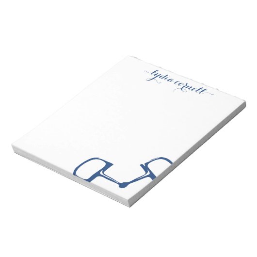 Big Dee Snaffle Bit Horse Notitieblok - Navy (Linkerzijde)