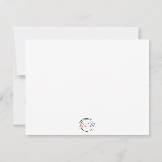 Big Dee Snaffle Bit Horse Notitiekaart - Koraal (Achterkant)