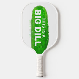 Big Dill Cartoon Funny, gepersonaliseerd Pickleball Paddle