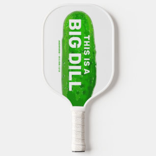 Big Dill Cartoon Funny, gepersonaliseerd Pickleball Paddle