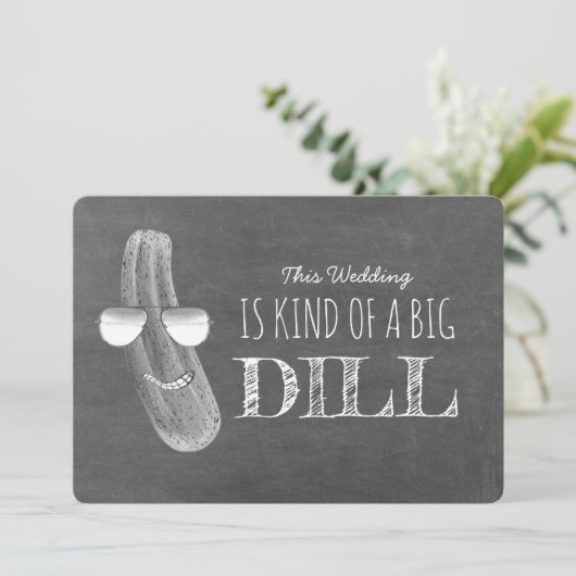 Big Dill Grappig Bruidsmeisje Voorstel Kaart (Staand voorkant)