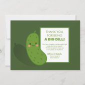 Big Dill Green Pickle Baby shower Bedankt Kaart (Voorkant)