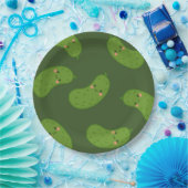 Big Dill Green Pickle Baby shower Papieren Bordje (Feest)