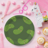 Big Dill Green Pickle Baby shower Papieren Bordje (Feest)