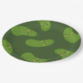 Big Dill Green Pickle Baby shower Papieren Bordje (Gekanteld)