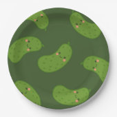 Big Dill Green Pickle Baby shower Papieren Bordje (Voorkant)