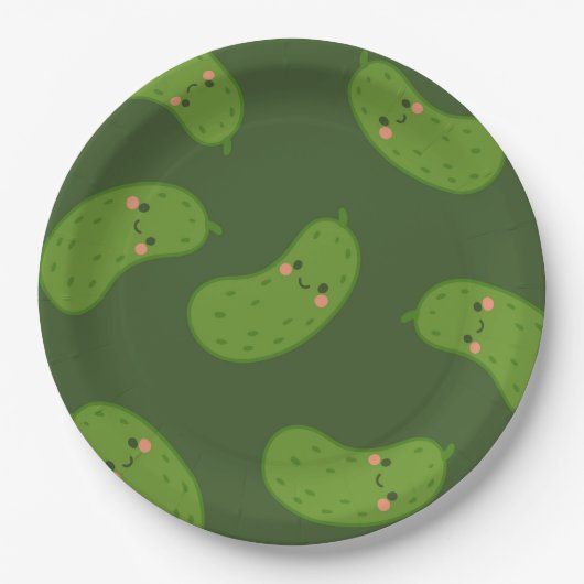 Big Dill Green Pickle Baby shower Papieren Bordje (Voorkant)