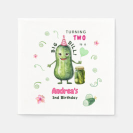 Big Dill Pickle Girl Birthday Any Age Servet