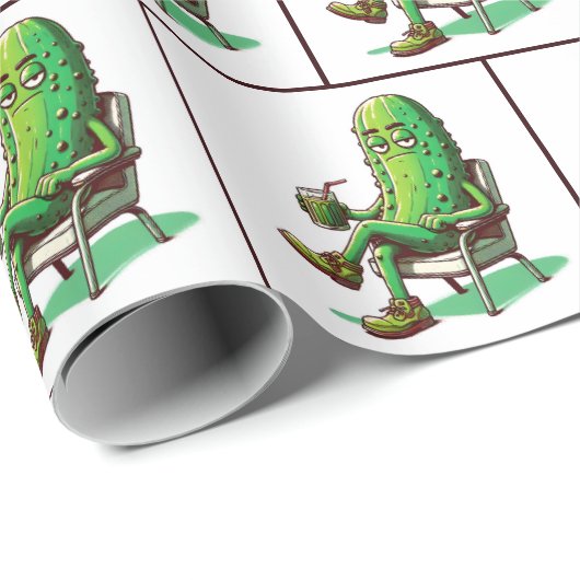 Big Dill Pickle in een stoel Cadeaupapier (Rol Hoek)