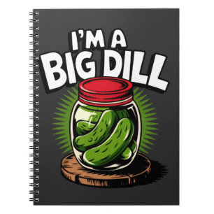 Big Dill Pickle Jar Graphic voor Pickle Lovers Notitieboek