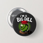 Big Dill Pickle Jar Graphic voor Pickle Lovers Ronde Button 5,7 Cm (Voorkant /achterkant)