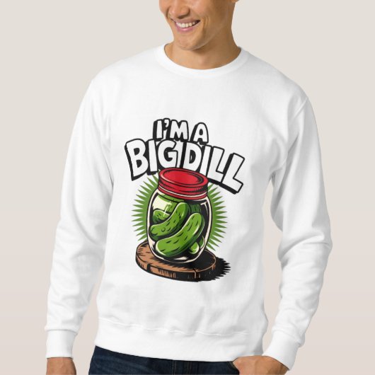 Big Dill Pickle Jar Graphic voor Pickle Lovers Trui (Voorkant)