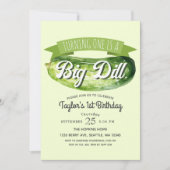 Big Dill Pickle Kinder 1e Verjaardag Kaart (Voorkant)