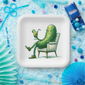 Big Dill Pickle met een cocktail Papieren Bordje (Feest)