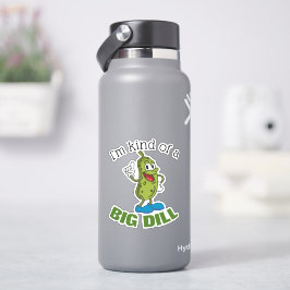 Big Dill Pickle Pun Button Sticker
