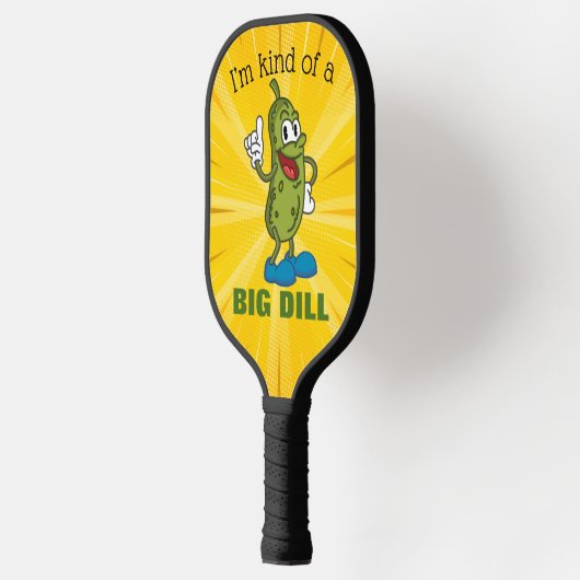 Big Dill Pickle Pun Pickleball Paddle (Links)