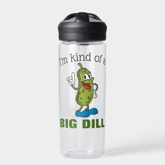 Big Dill Pickle Pun Waterfles (Voorkant)