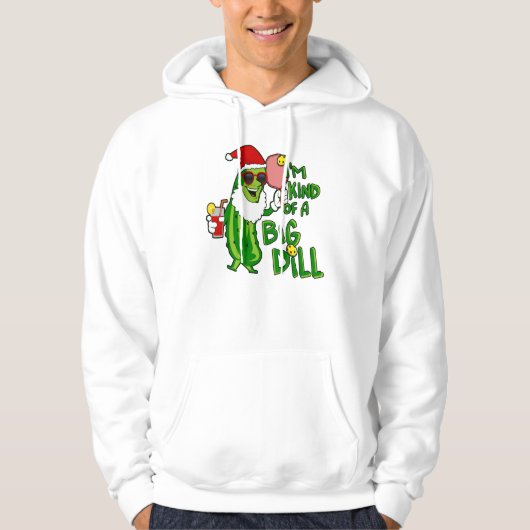 Big Dill Pickleball Santa Hoodie (Voorkant)