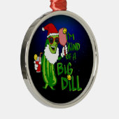 Big Dill PIckleball Santa Kerstmis Metalen Ornament (Rechts)