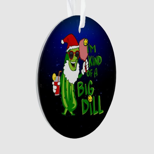 Big Dill PIckleball Santa Kerstmis Ornament (voorkant)