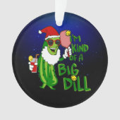 Big Dill PIckleball Santa Kerstmis Ornament (voorkant)
