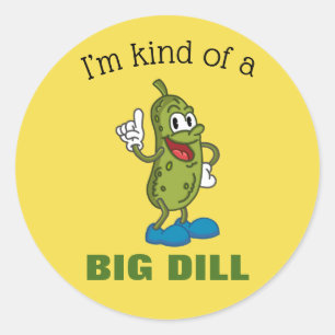 Big Dill Pun Sticker 3 inch (vel 6)