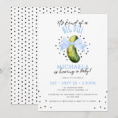 Big Dill Waterverf Coquette Pickle Baby shower Kaart (Voorkant / Achterkant)
