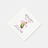 Big Dill Waterverf Coquette Pickle Baby shower Servet (Hoek)