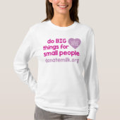 BIG-dingen doen... t-shirt voor moederschap met la (Voorkant)