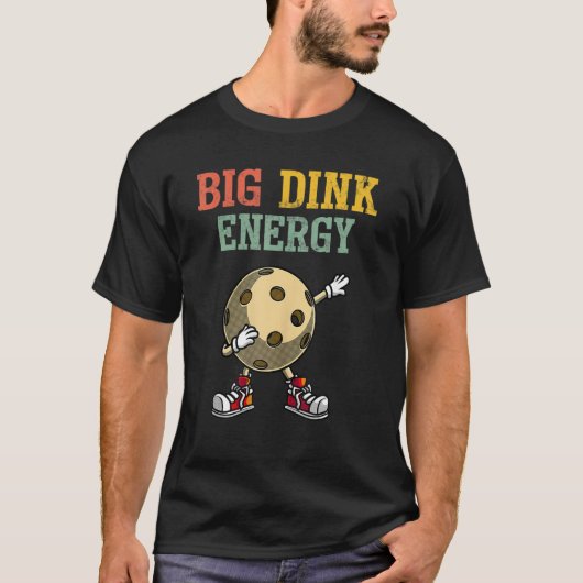 Big Dink Energy Pickleball Pickle Ball Retro T-shirt (Voorkant)
