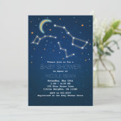 Big Dipper Star Gazing Constellation Baby shower Kaart (Staand voorkant)
