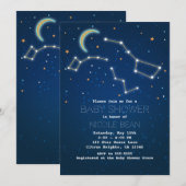 Big Dipper Star Gazing Constellation Baby shower Kaart (Voorkant / Achterkant)