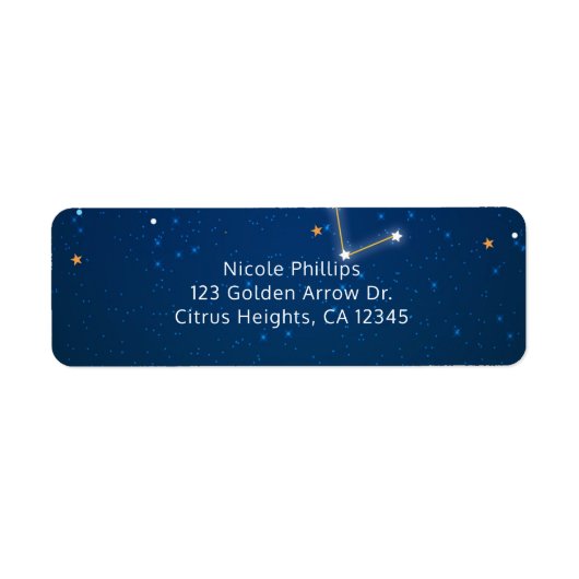 Big Dipper Star Gazing Constellation Celestial Etiket (Voorkant)