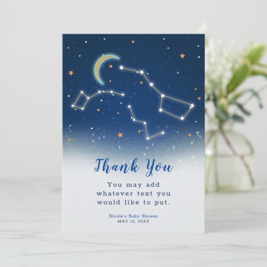 Big Dipper Star Gazing Constellation Dank je wel Kaart (Staand voorkant)