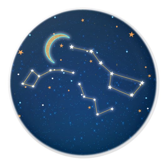 Big Dipper Star Gazing Constellation Hemel Keramische Knop (Voorkant)