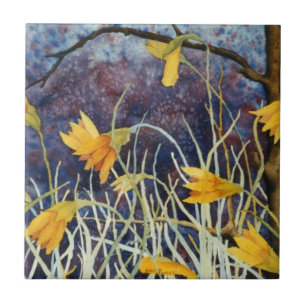"Big Ditch Lilly" Kitchen Garden Ceramic Tile Tegeltje