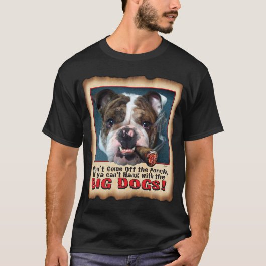 BIG DOG BULL DOG BLK T T-SHIRT (Voorkant)
