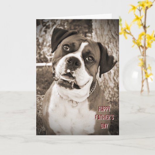 Big Dog Happy Vaderdag Card Kaart (Gele Bloem)