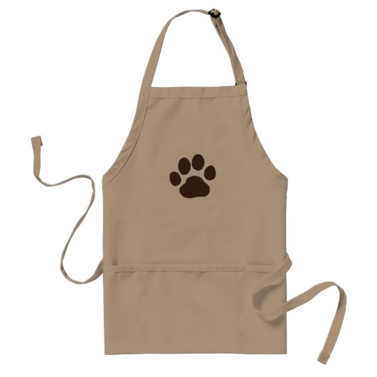 Big Dog Paw Print | Cool Canine Dog Grooming Standaard Schort (Voorkant)