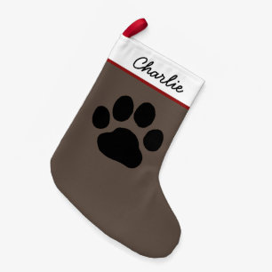Big Dog Paw Print   Schattigee Canine Lover's Holi Kleine Kerstsok
