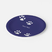 Big Dog schildert afdrukken op blauw Papieren Bordje (Gekanteld)