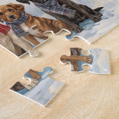 Big Dogs Small Dogs Winter Snowman Art Legpuzzel (Zijkant)