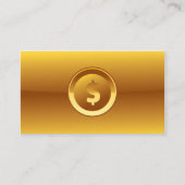 Big Dollar Sign Accounting Gold Visitekaartje (Voorkant)