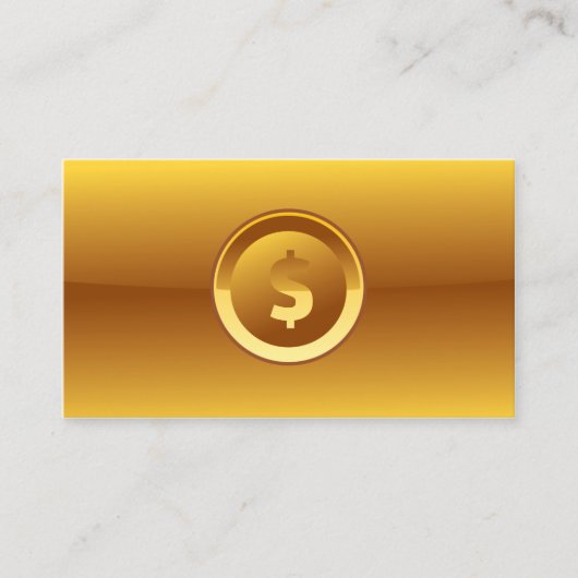 Big Dollar Sign Accounting Gold Visitekaartje (Voorkant)