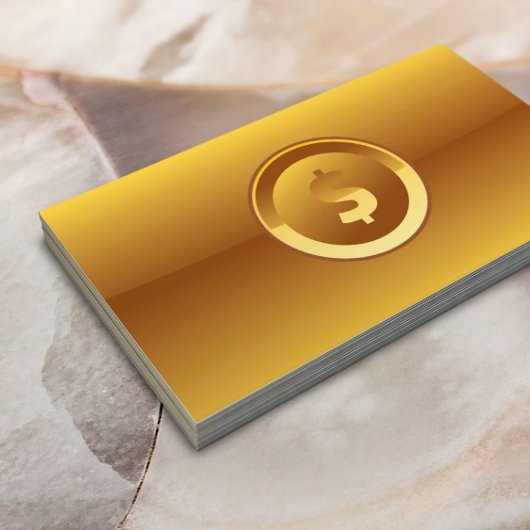 Big Dollar Sign Accounting Gold Visitekaartje
