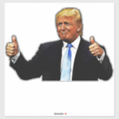 BIG DONALD TRUMP EXTRA GROTE DECAL STICKER (Vel)