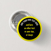 Big Dot black + je rug, tekst en ideeën Ronde Button 3,2 Cm (Voorkant /achterkant)