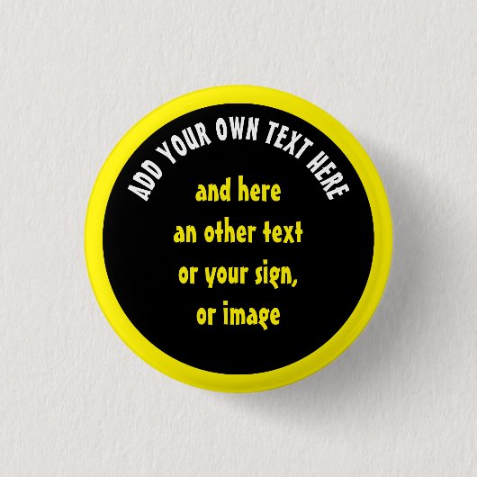 Big Dot black + je rug, tekst en ideeën Ronde Button 3,2 Cm (Voorkant)