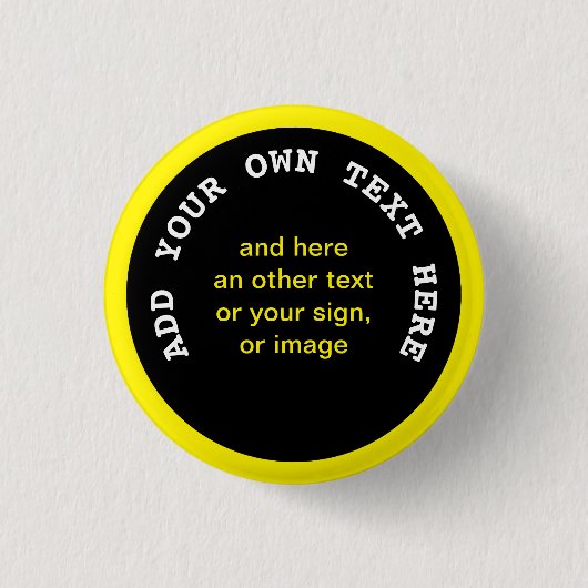 Big Dot black + je rug, tekst en ideeën Ronde Button 3,2 Cm (Voorkant)